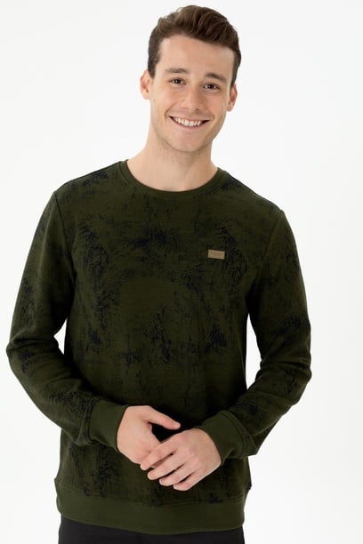 Erkek Haki Sweatshirt