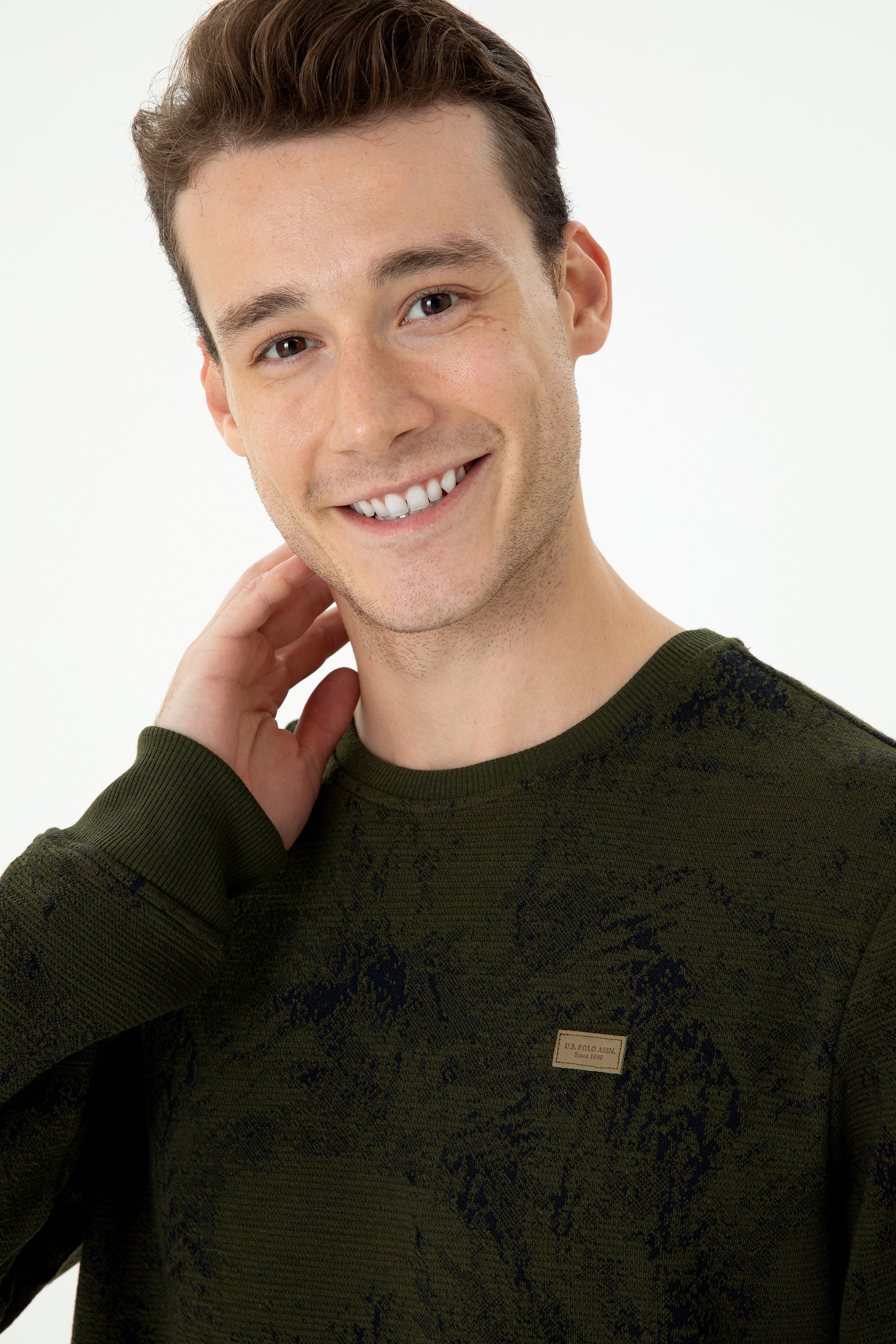 Erkek Haki Sweatshirt - Image 2