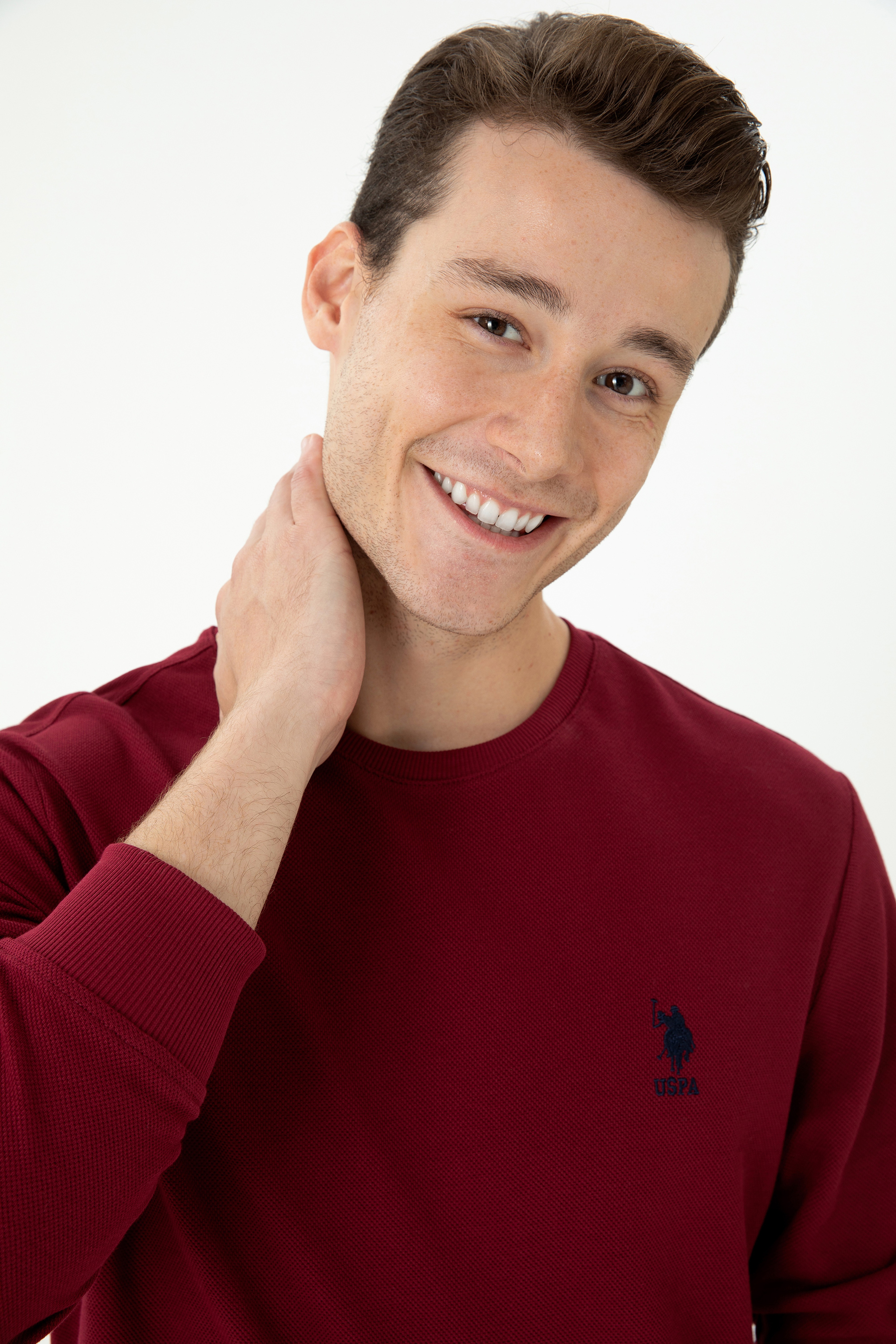 Erkek Bordo Sweatshirt - Image 2
