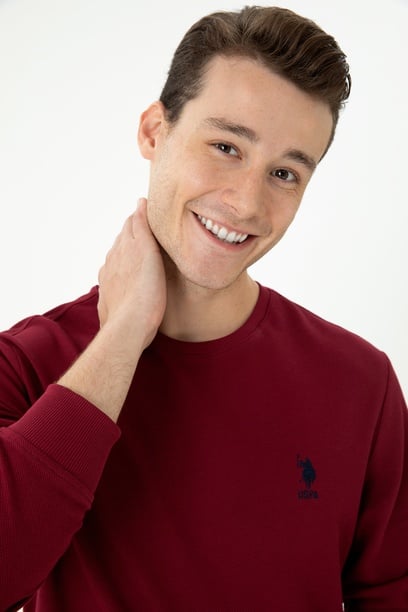 Erkek Bordo Sweatshirt