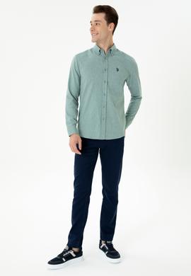 Erkek Slim Fit Lacivert Kanvas Pantolon - 50272363074