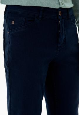 Erkek Slim Fit Lacivert Kanvas Pantolon - 50272363074