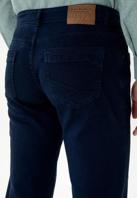 Erkek Slim Fit Lacivert Kanvas Pantolon - 50272363074