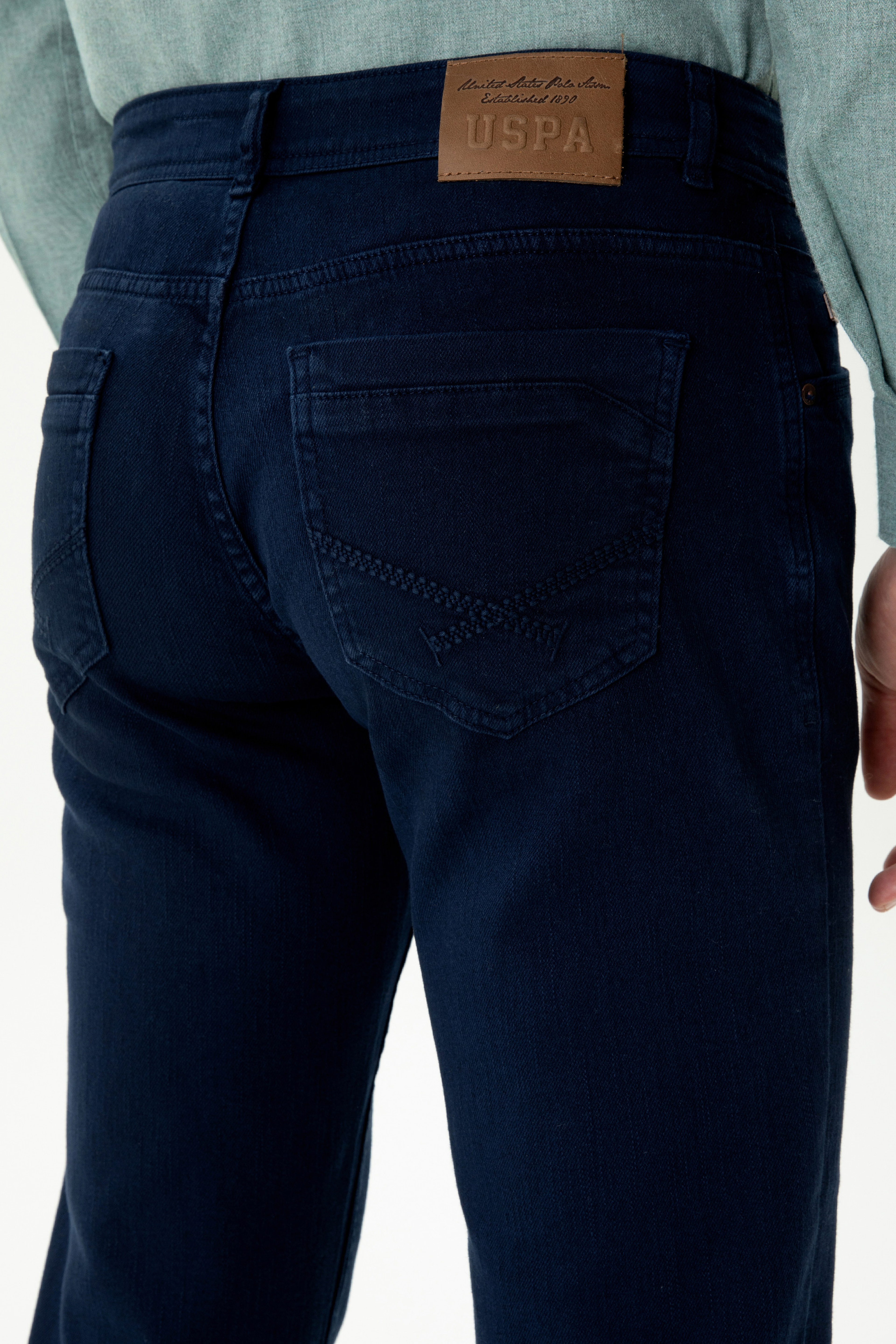 Erkek Slim Fit Lacivert Kanvas Pantolon