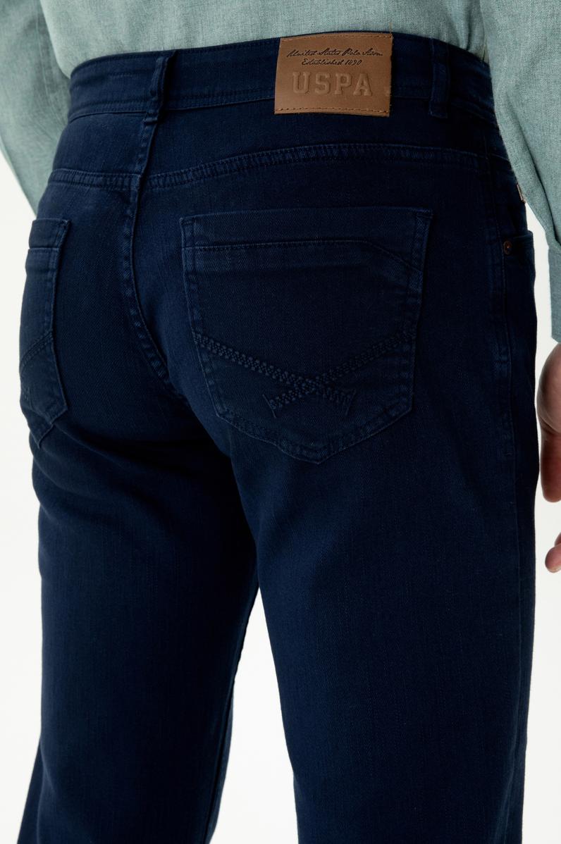 Erkek Slim Fit Lacivert Kanvas Pantolon