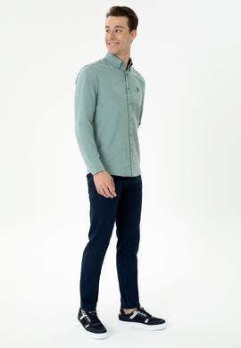 Erkek Slim Fit Lacivert Kanvas Pantolon - 50272363074