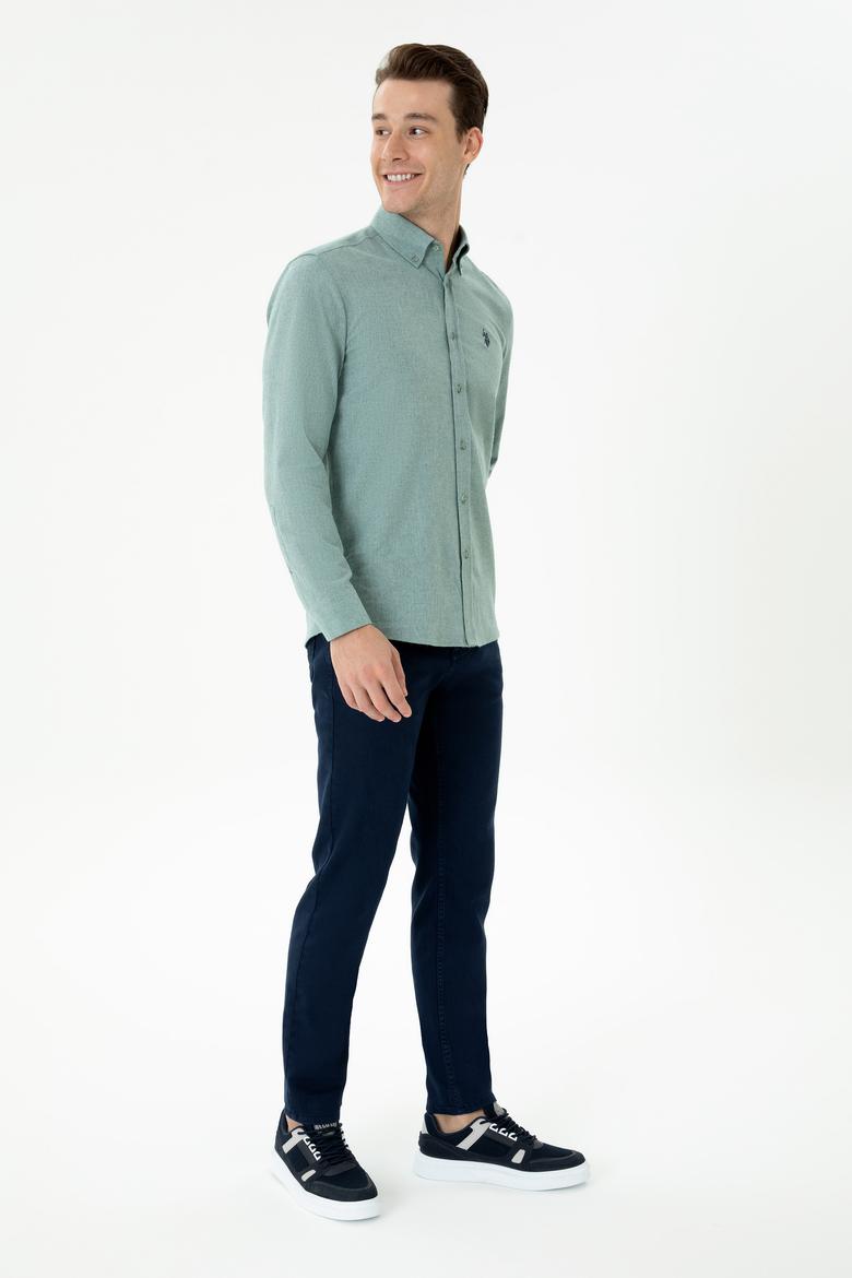 Erkek Slim Fit Lacivert Kanvas Pantolon - 50272363074