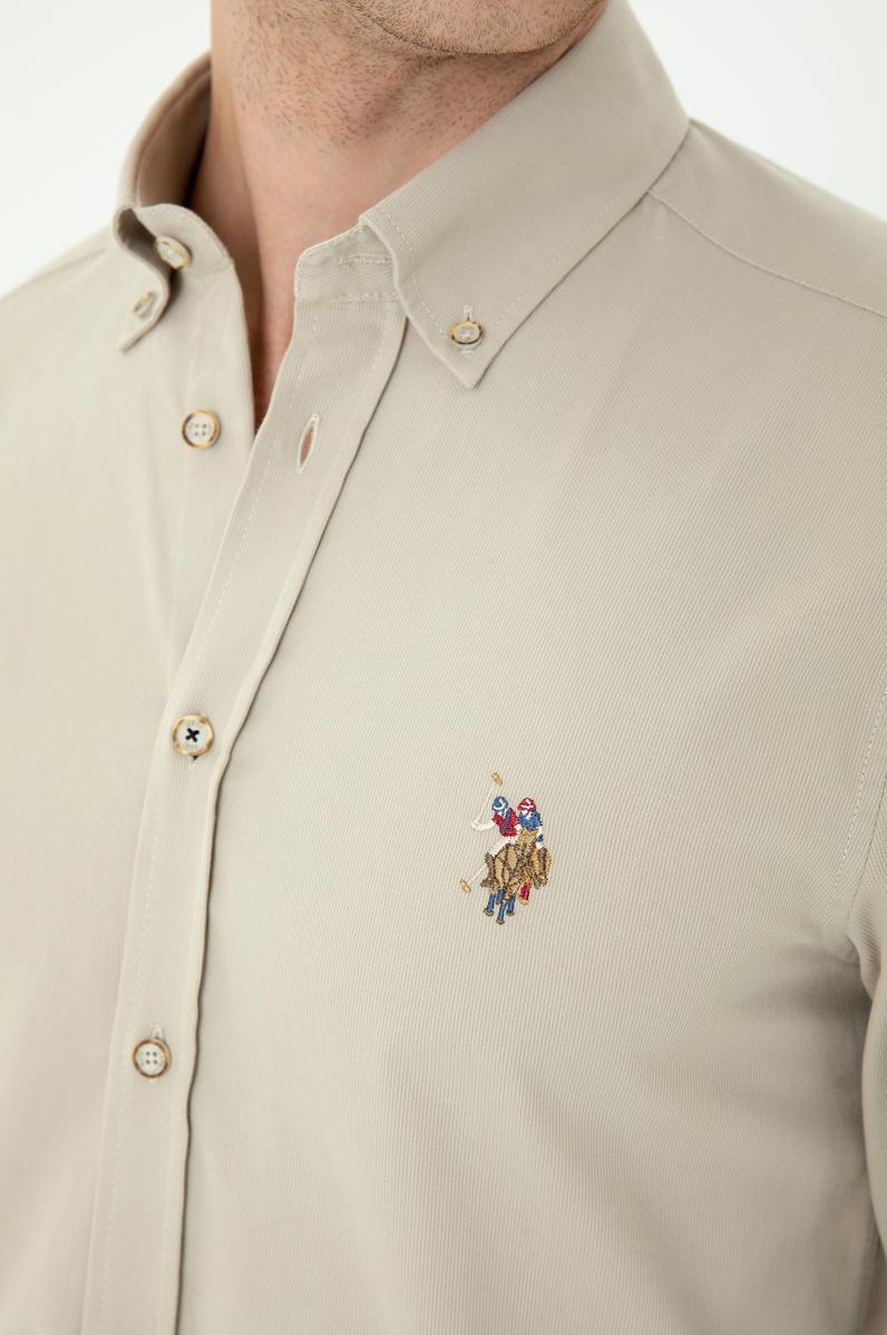 Erkek Taş Uzun Kollu Gömlek