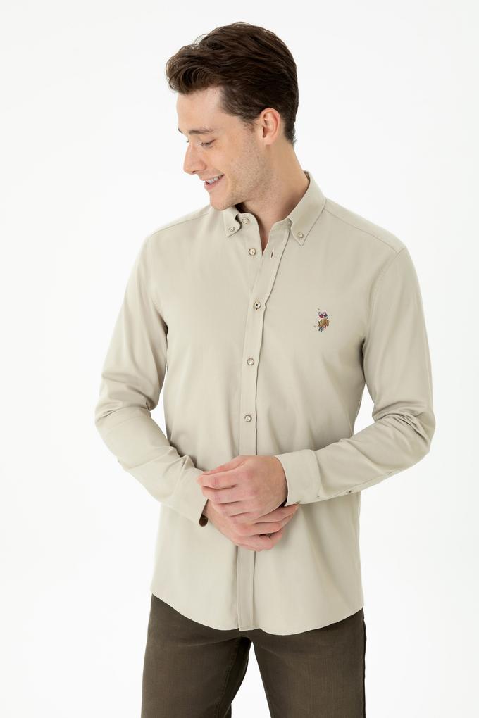 Erkek Taş Uzun Kollu Gömlek