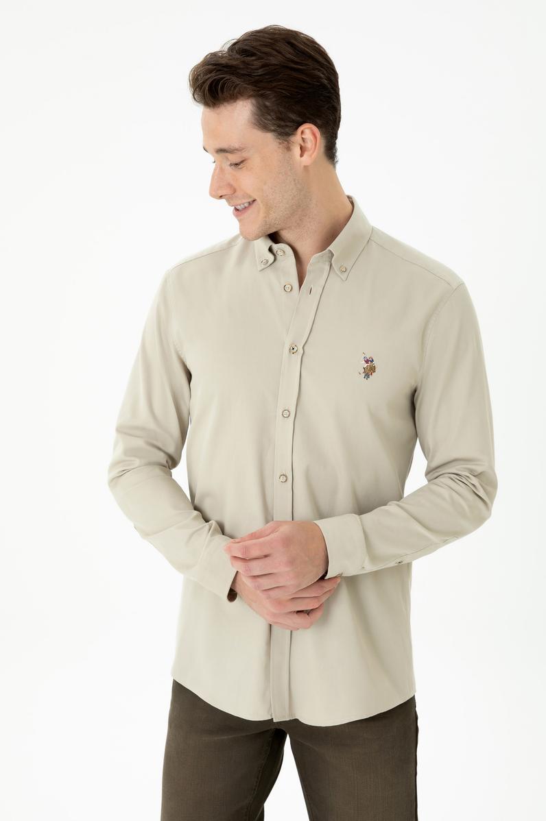 Erkek Taş Uzun Kollu Gömlek