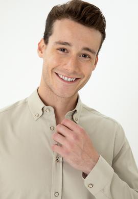 Erkek Taş Uzun Kollu Gömlek - 50276312005