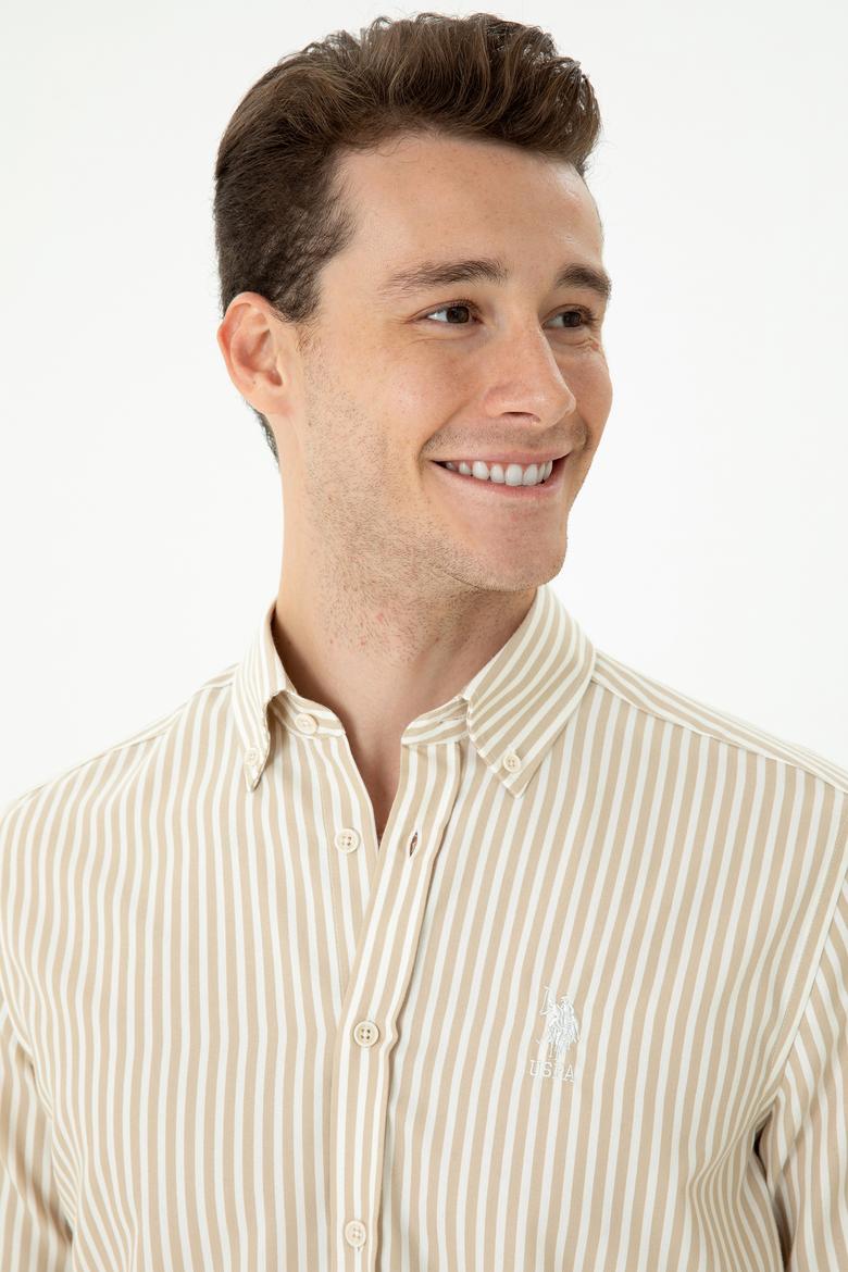 Erkek Taş Uzun Kollu Gömlek - 50272688035