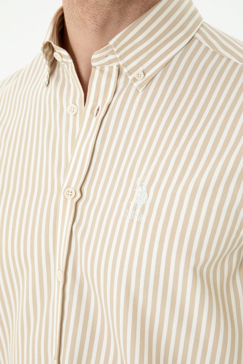 Erkek Taş Uzun Kollu Gömlek - 50272688035