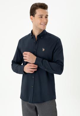 Erkek Lacivert Uzun Kollu Gömlek - 50276312010