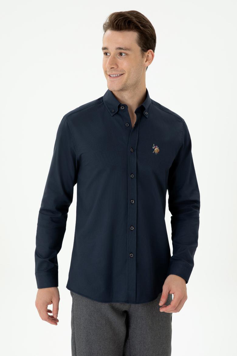 Erkek Lacivert Uzun Kollu Gömlek - 50276312010