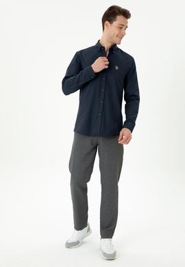 Erkek Lacivert Uzun Kollu Gömlek - 50276312010