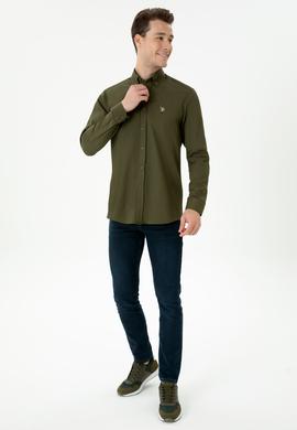 Erkek Haki Uzun Kollu Gömlek - 50276312023