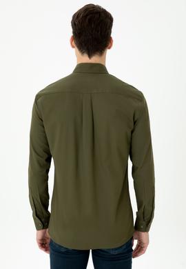 Erkek Haki Uzun Kollu Gömlek - 50276312023