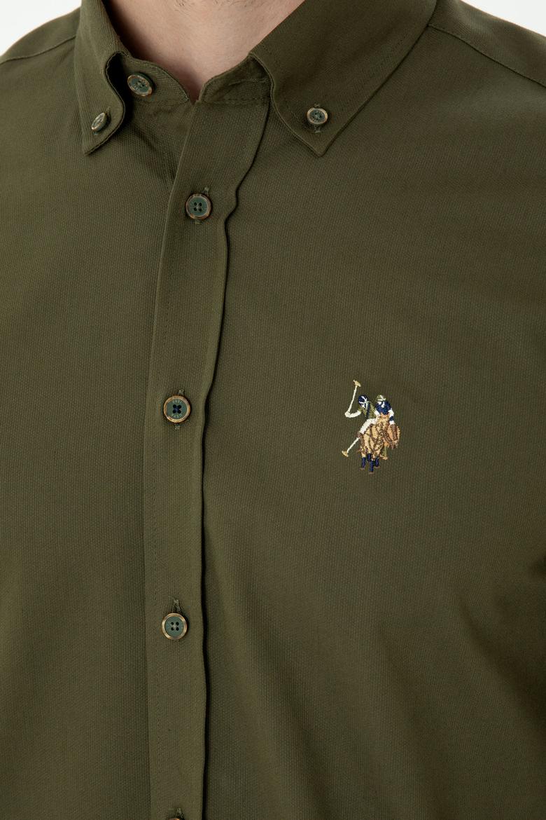 Erkek Haki Uzun Kollu Gömlek - 50276312023