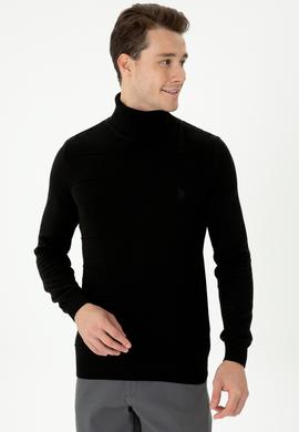 Erkek Siyah Boğazlı Kazak - 50277116026