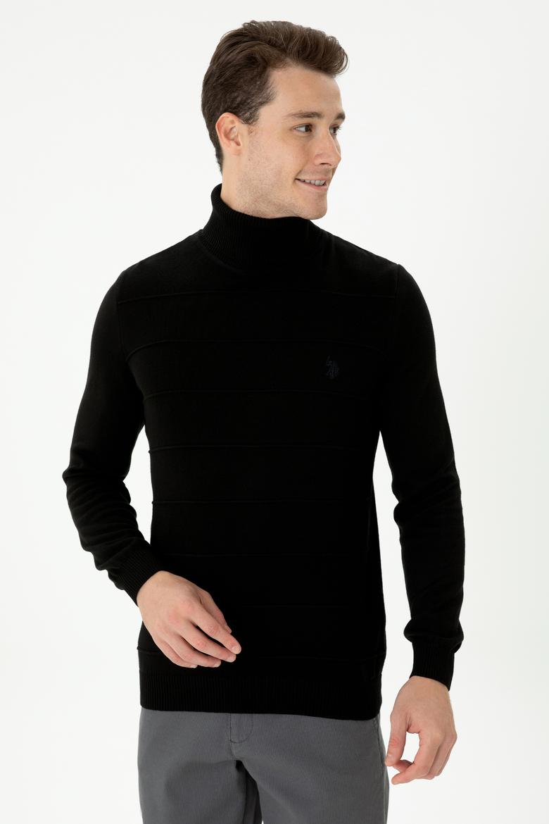 Erkek Siyah Boğazlı Kazak - 50277116026