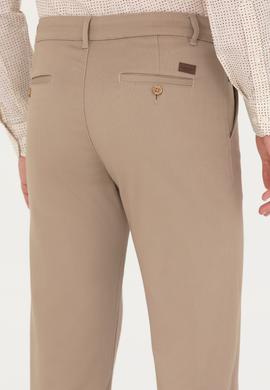 Erkek Slim Fit Koyu Bej Kanvas / Chino Pantolon - 50271430367