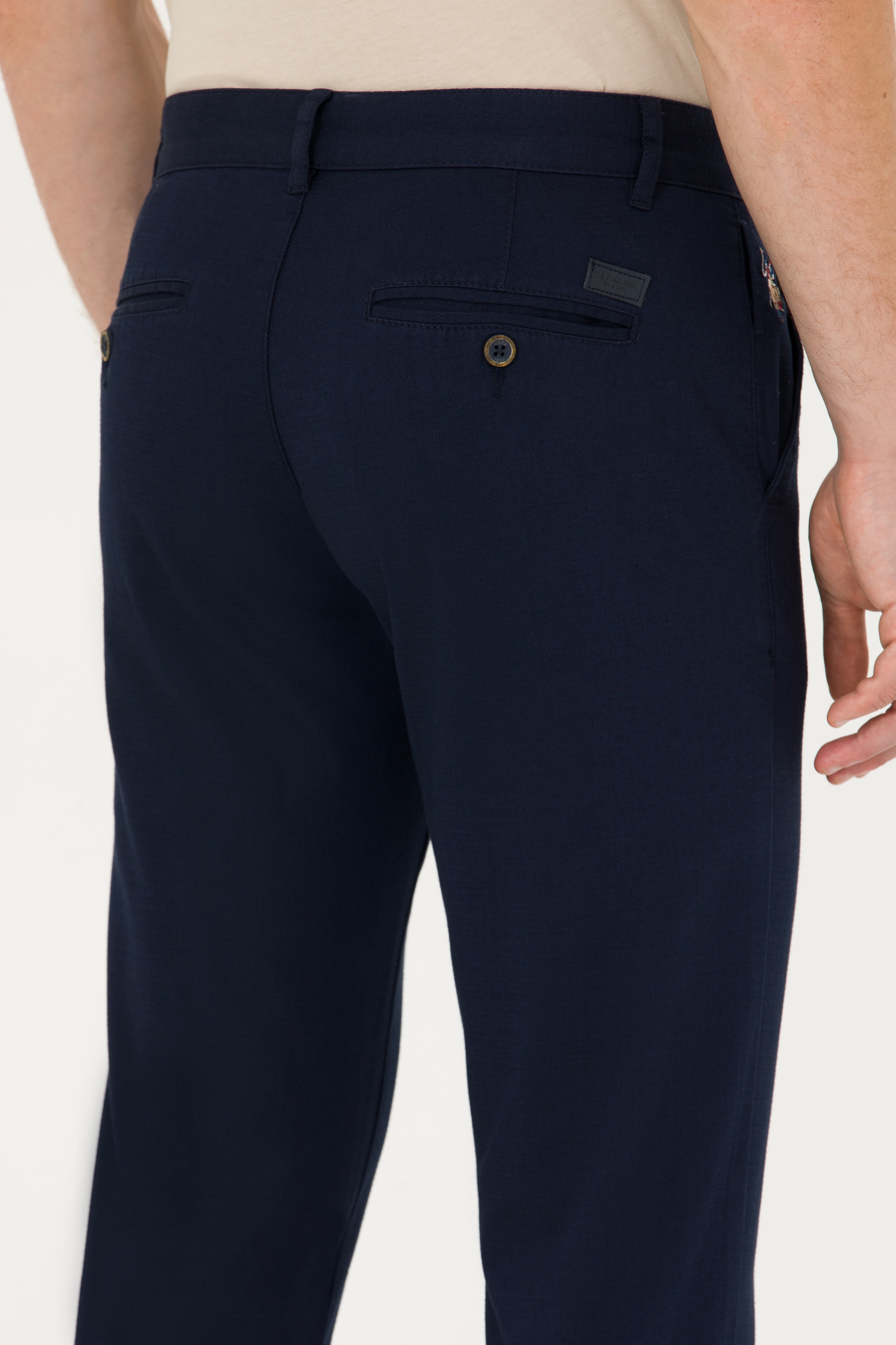 Erkek Slim Fit Lacivert Kanvas / Chino Pantolon - Image 7