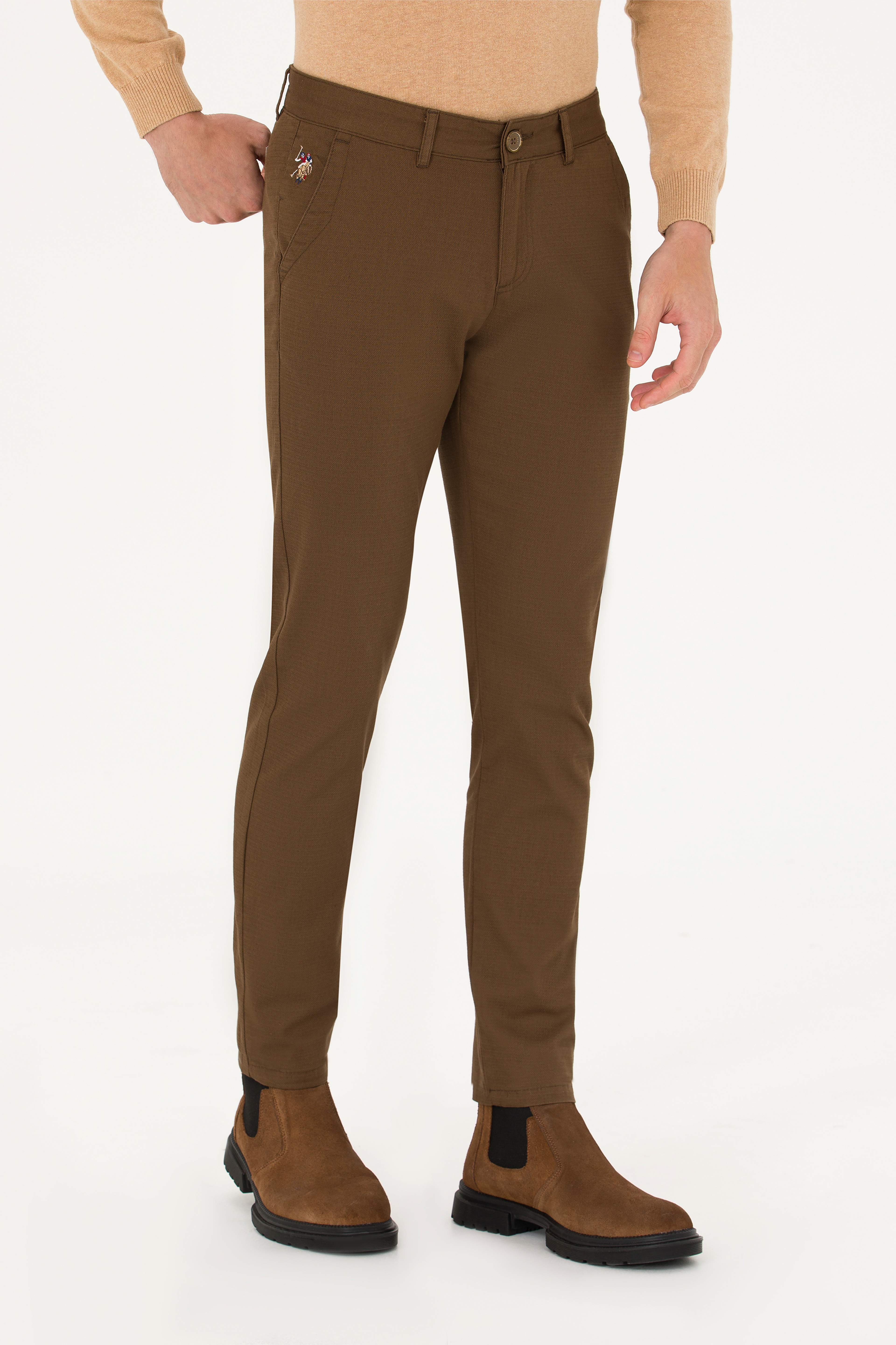 Erkek Slim Fit Coconut Kanvas / Chino Pantolon - Image 2