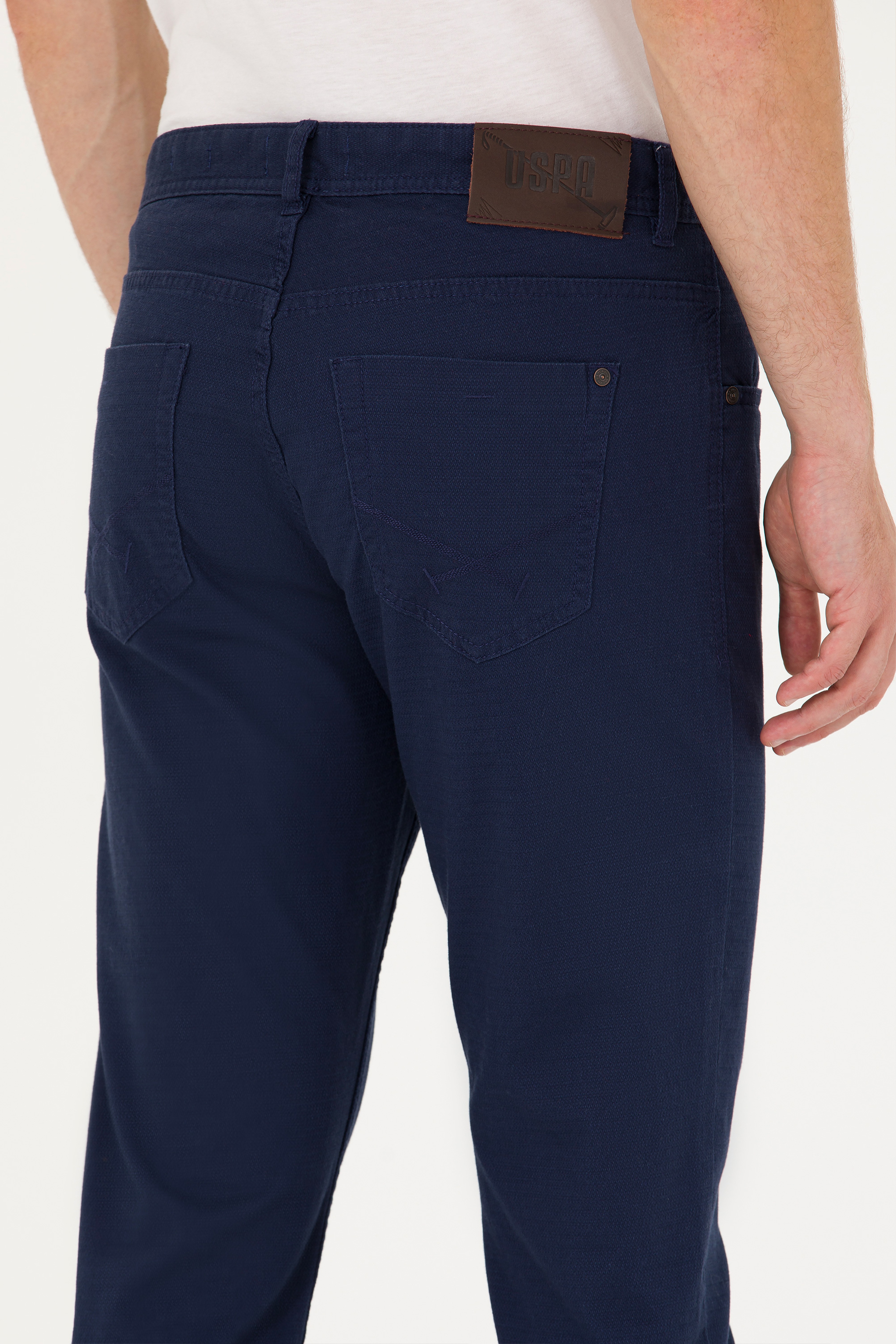 Erkek Slim Fit Lacivert Kanvas / Chino Pantolon - Image 7