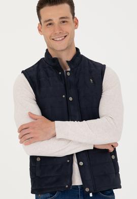 Erkek Lacivert Deri Ceket - 50278979011