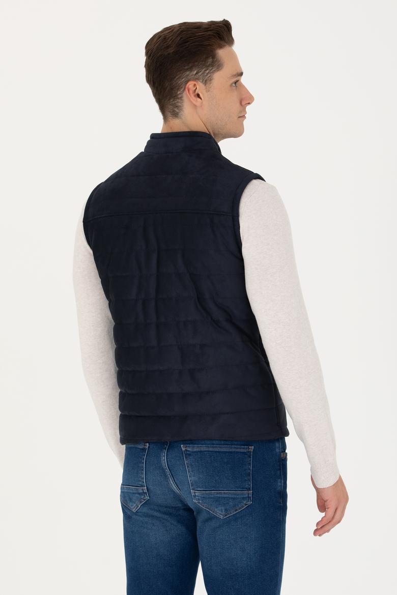 Erkek Lacivert Deri Ceket - 50278979011