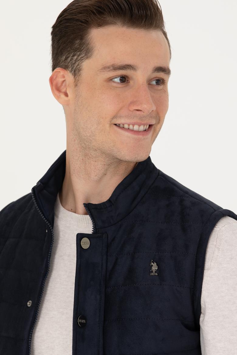 Erkek Lacivert Deri Ceket - 50278979011