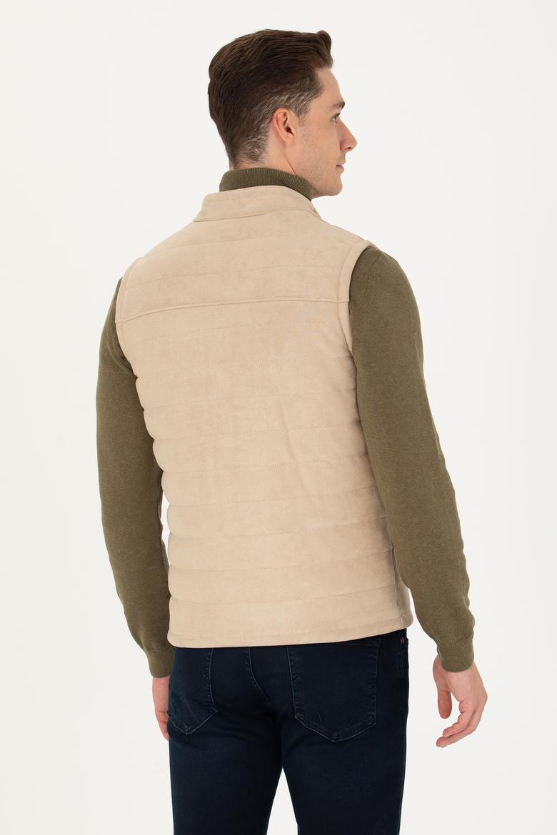 Erkek Bej Deri Ceket - 50278979020