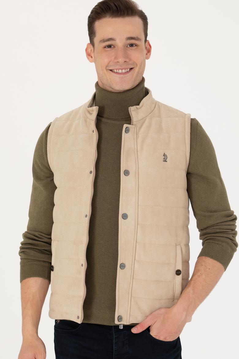 Erkek Bej Deri Ceket - 50278979020