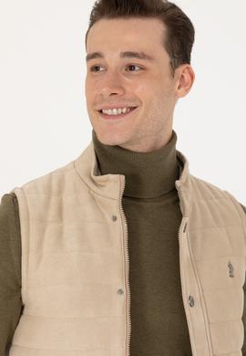 Erkek Bej Deri Ceket - 50278979020