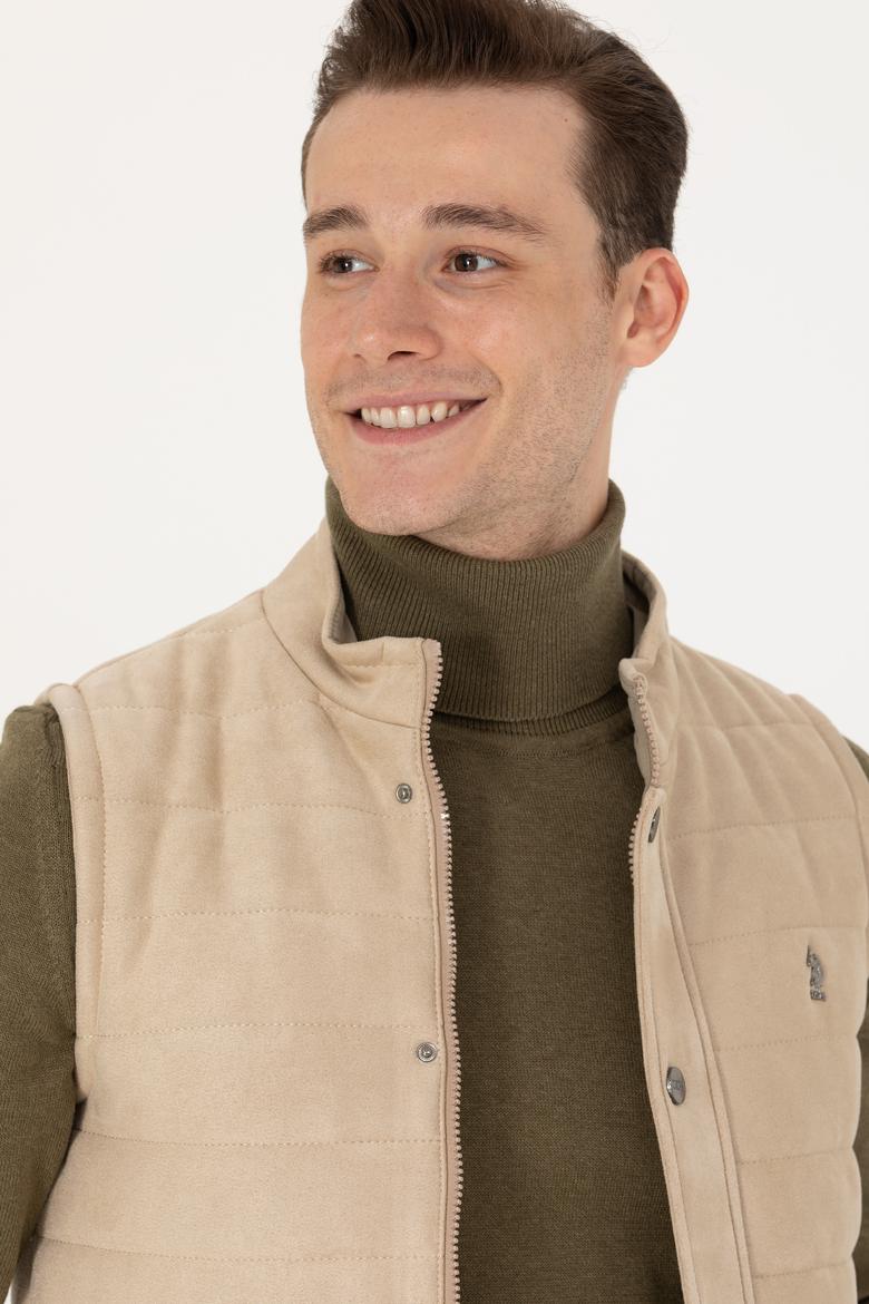 Erkek Bej Deri Ceket - 50278979020