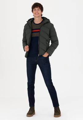 Erkek Haki Deri Ceket - 50278980011