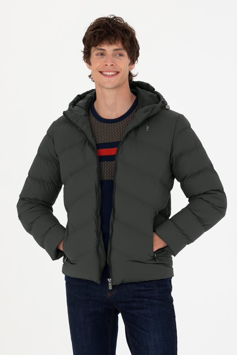 Erkek Haki Deri Ceket