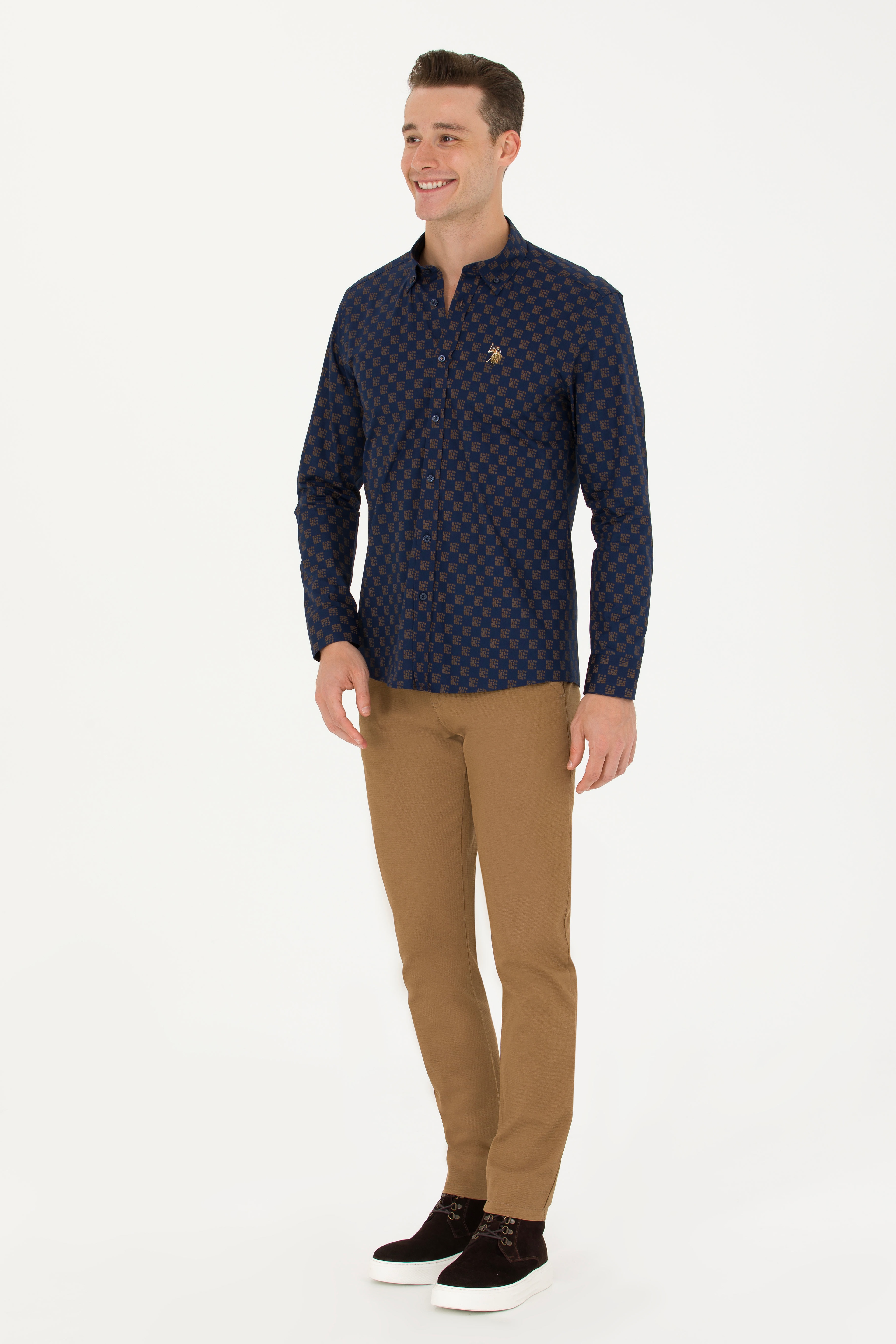 Erkek Slim Fit Camel Kanvas / Chino Pantolon - Image 3