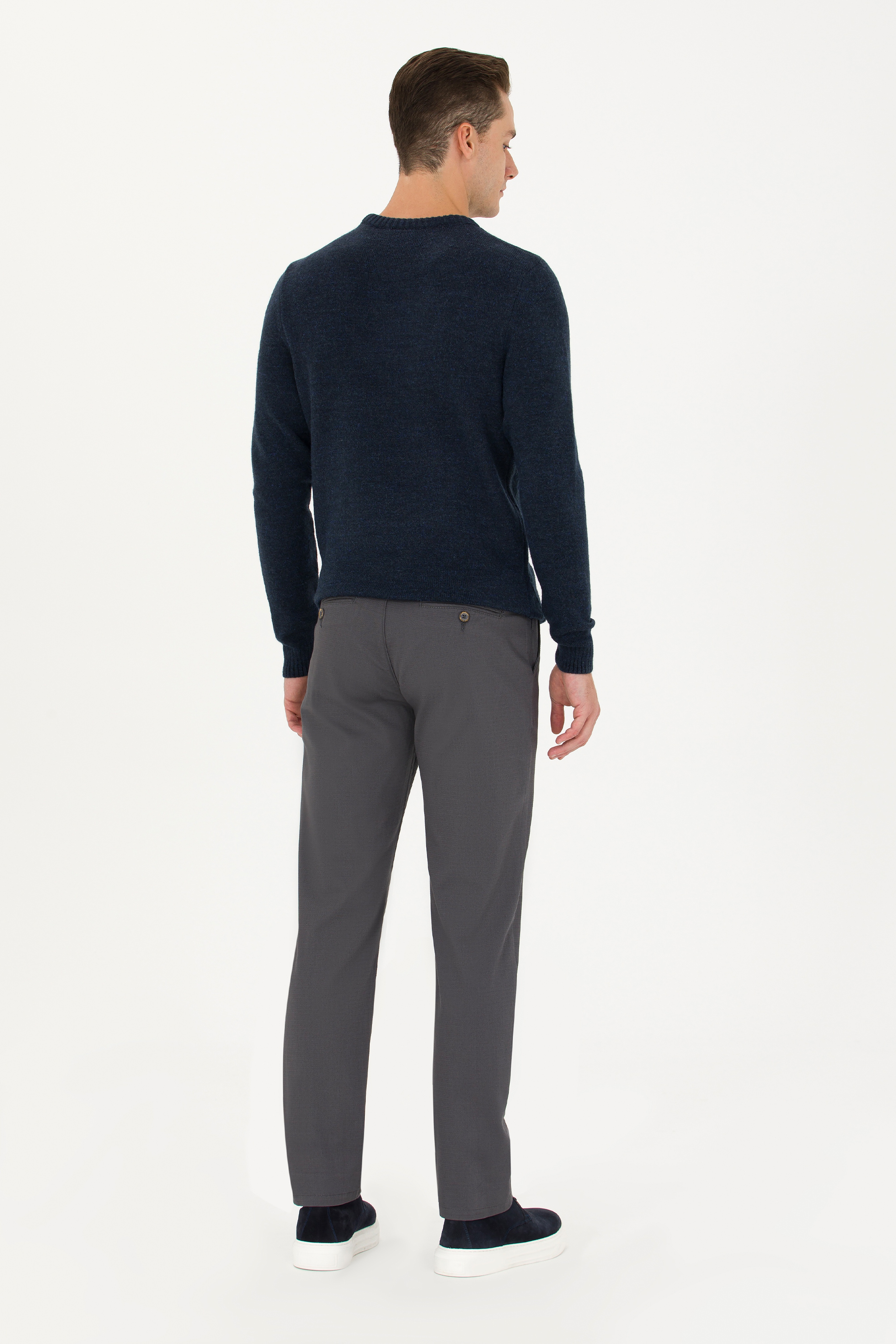 Erkek Regular Fit Antrasit Kanvas Pantolon - Image 4