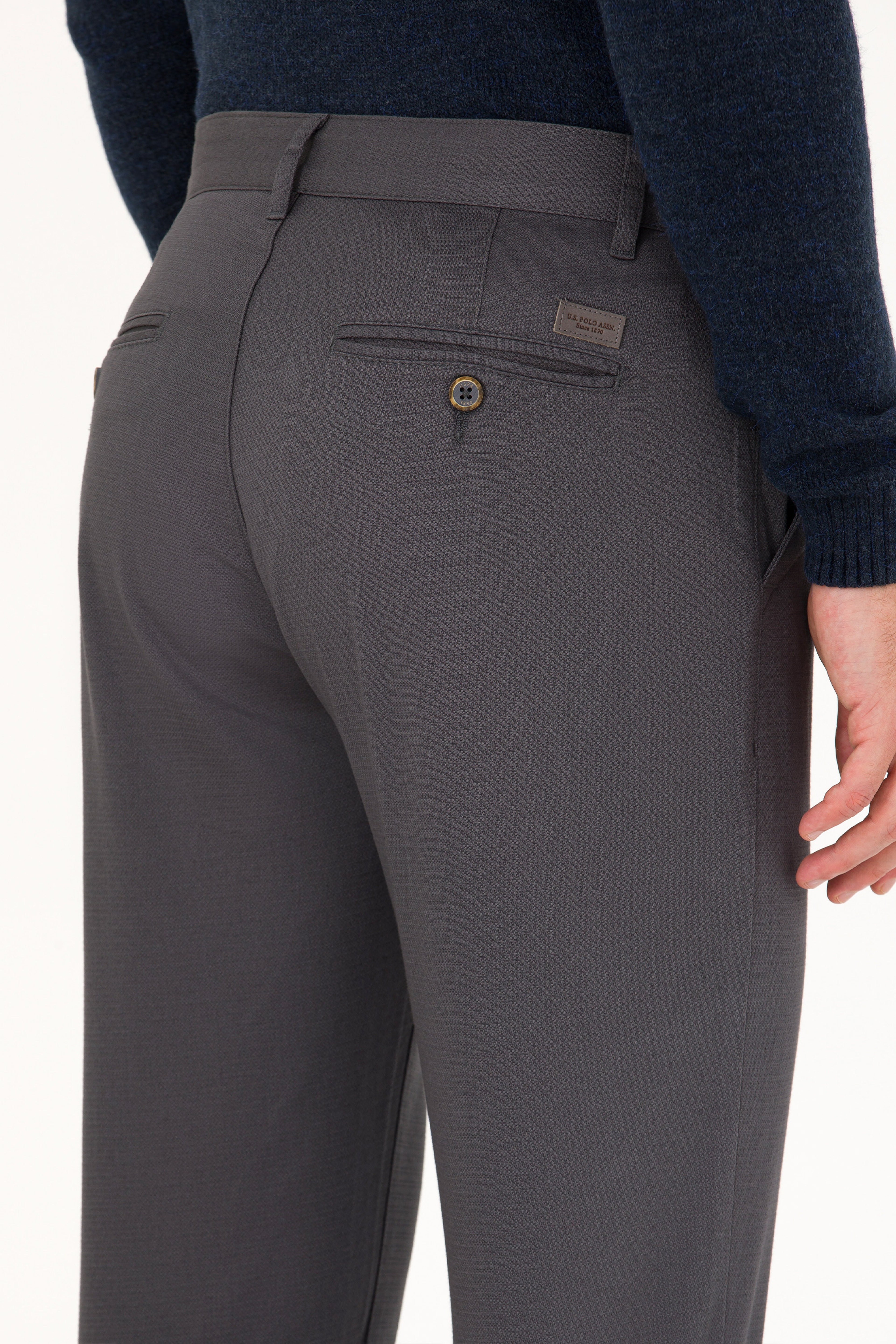 Erkek Regular Fit Antrasit Kanvas Pantolon - Image 7