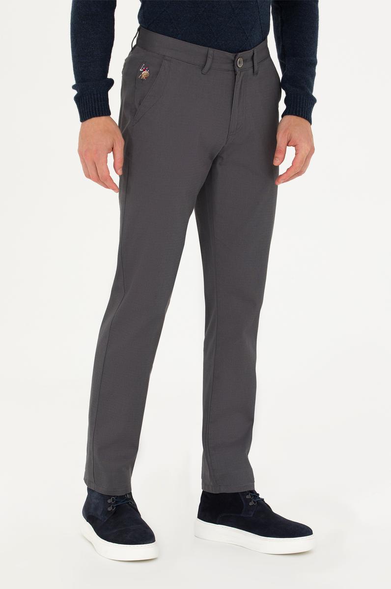 Erkek Regular Fit Antrasit Kanvas Pantolon