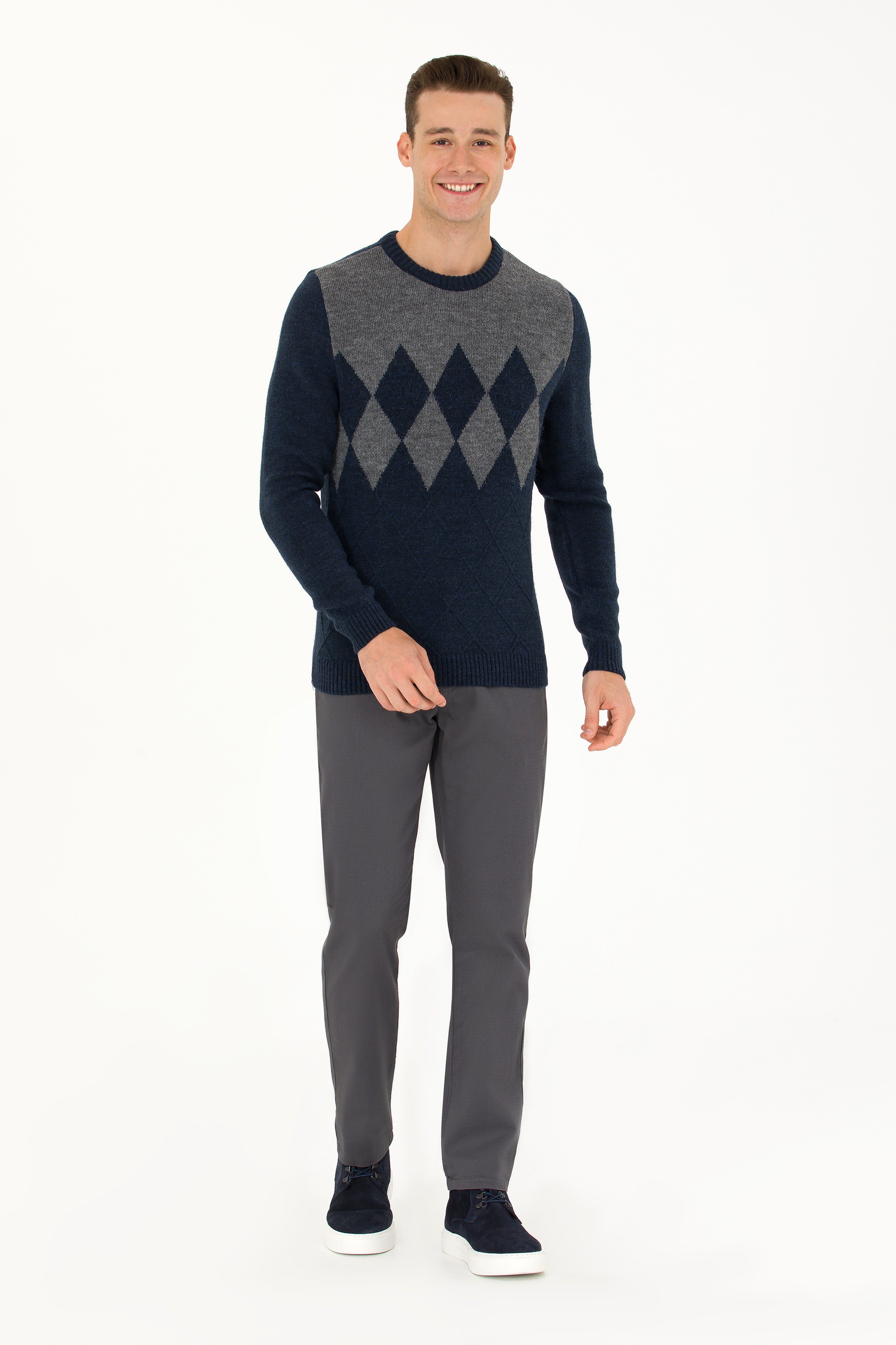 Erkek Regular Fit Antrasit Kanvas Pantolon - Image 1