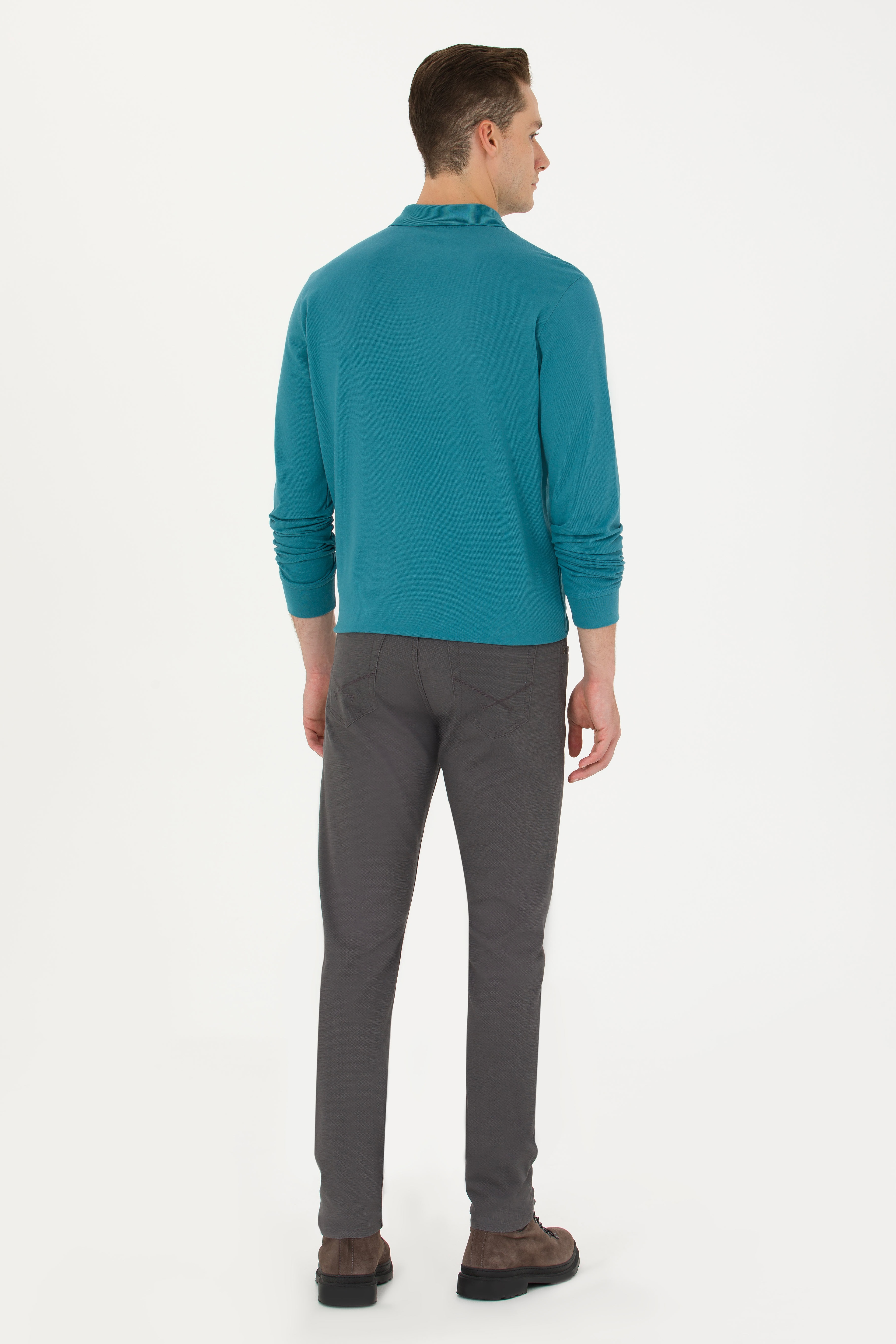 Erkek Slim Fit Antrasit Kanvas Pantolon - Image 4
