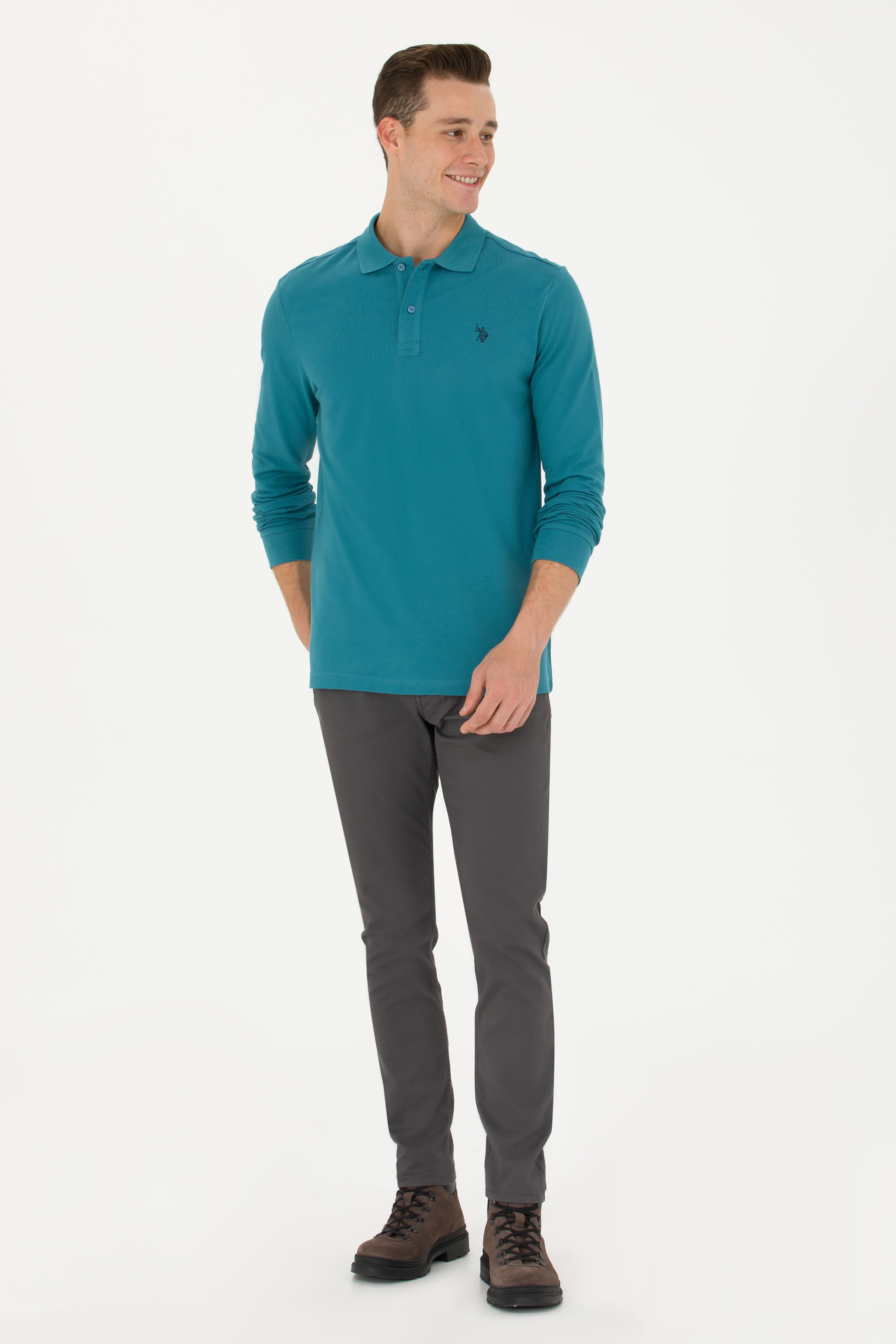 Erkek Slim Fit Antrasit Kanvas Pantolon