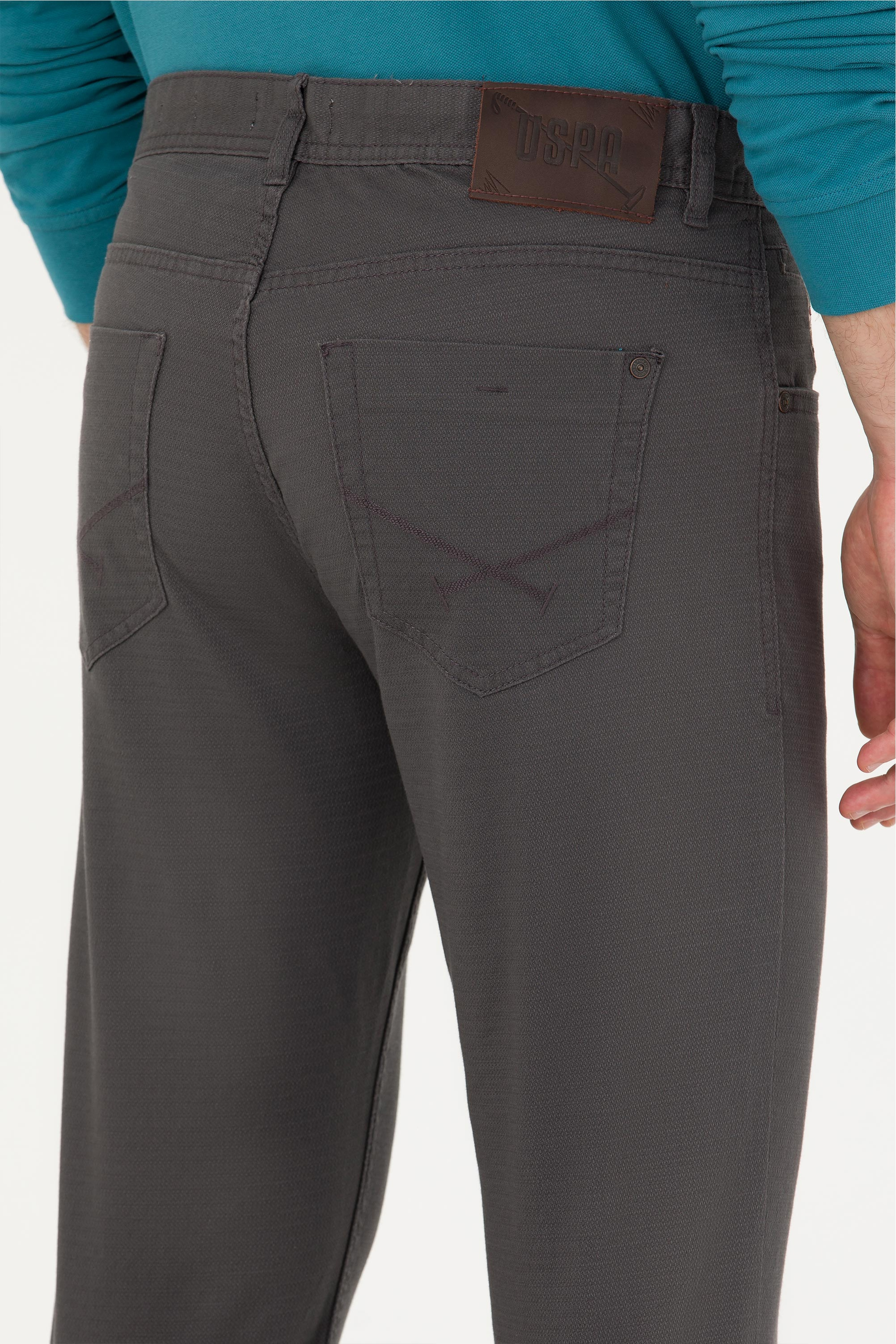 Erkek Slim Fit Antrasit Kanvas Pantolon - Image 7