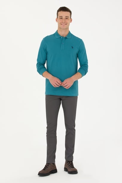 Erkek Slim Fit Antrasit Kanvas Pantolon