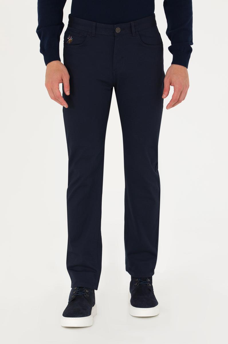 Erkek Lacivert Kanvas / Chino Pantolon