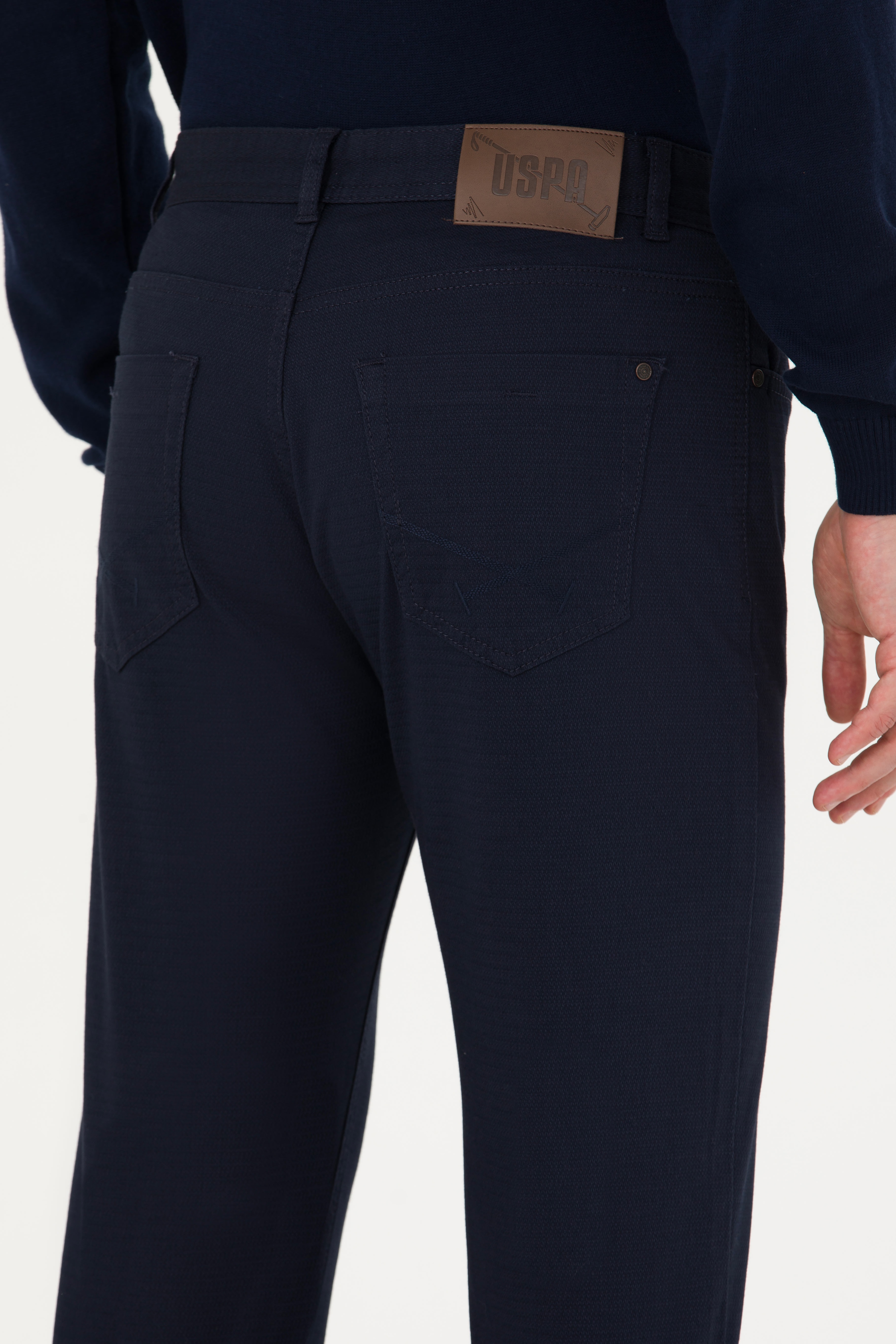 Erkek Regular Fit Lacivert Kanvas / Chino Pantolon