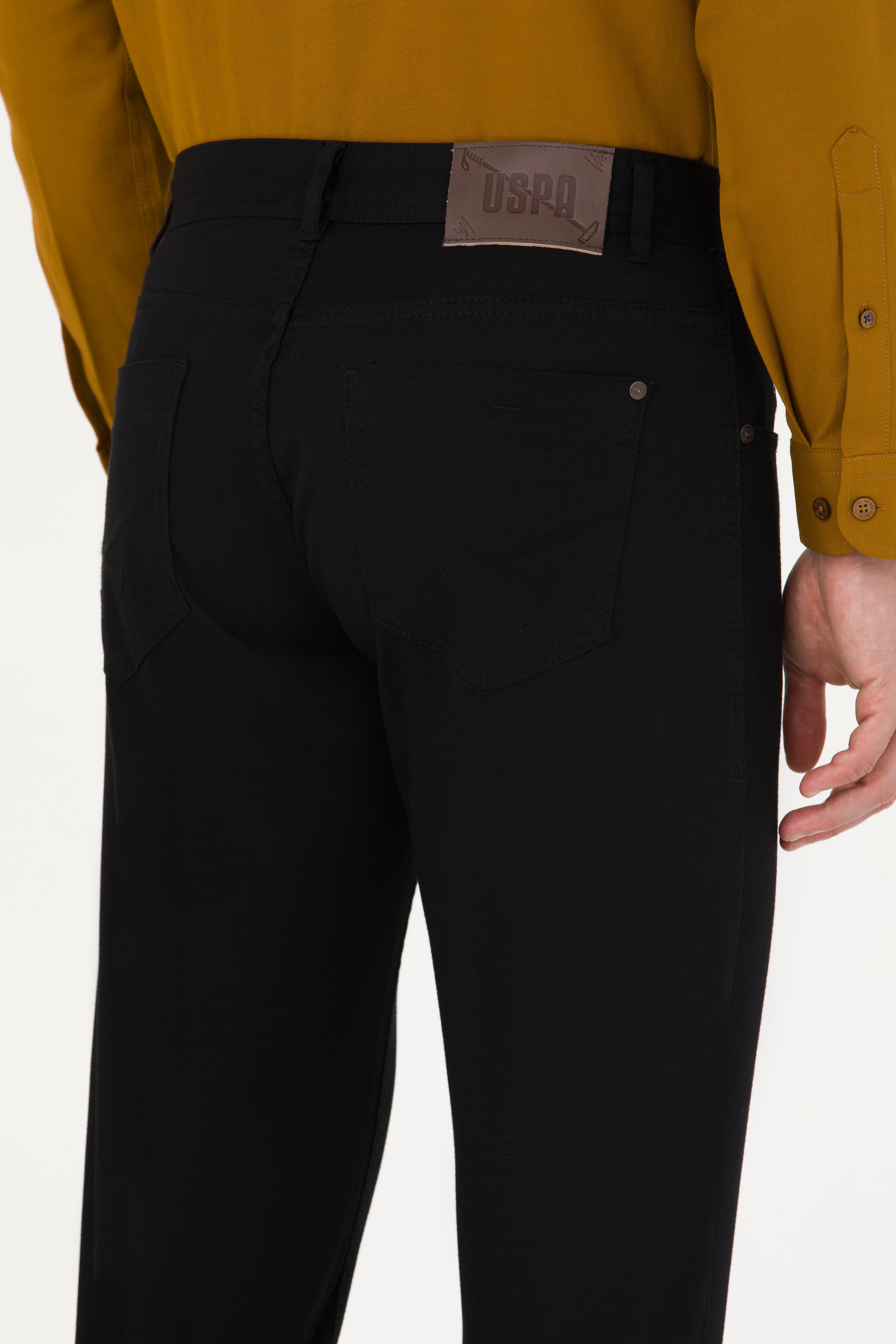 Erkek Slim Fit Siyah Kanvas Pantolon - Image 6